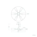 Lampa Sufitowa 6XG9 Złota szklana Abruzzo Tivaro 7.webp