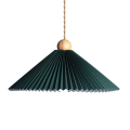 Lampa Wisząca z drewna i tkaniny Ø47cm zielona Abruzzo Avorio.png