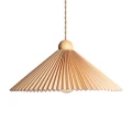 Lampa Wisząca z drewna i tkaniny Ø47cm pomarańczowa Abruzzo Avorio.webp