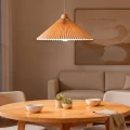 Lampa Wisząca z drewna i tkaniny Ø47cm pomarańczowa Abruzzo Avorio 2.webp