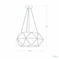 Lampa Wisząca Ø66cm z metalu i szkła 4XE27 Abruzzo Galassia 8.webp