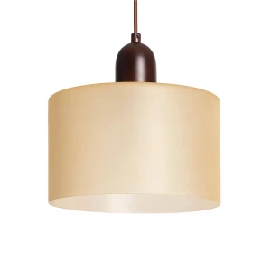 Lampa Wisząca szklano drewniana E27 Abruzzo Renato