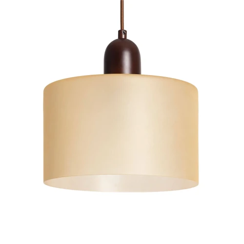 Lampa Wisząca szklano drewniana E27 Abruzzo Renato.webp