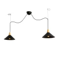 Lampa Wisząca 2xe27 biało Czarna Abruzzo Liranta.webp