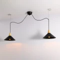 Lampa Wisząca 2xe27 biało Czarna Abruzzo Liranta 4.webp