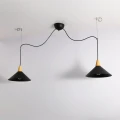 Lampa Wisząca 2xe27 biało Czarna Abruzzo Liranta 6.webp