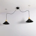 Lampa Wisząca 2xe27 biało Czarna Abruzzo Liranta 7.webp