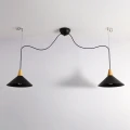 Lampa Wisząca 2xe27 biało Czarna Abruzzo Liranta 9.webp