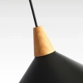 Lampa Wisząca 2xe27 biało Czarna Abruzzo Liranta 12.webp