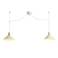 Lampa Wisząca 2xe27 Biała mtalowo Biała Abruzzo Liranta.webp