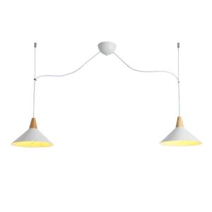 Lampa Wisząca 2xe27 Biała mtalowo Biała Abruzzo Liranta