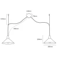 Lampa Wisząca 2xe27 Biała mtalowo Biała Abruzzo Liranta 10.webp