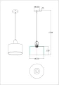 Lampa Wisząca szklano drewniana E27 Abruzzo Renato 8.webp
