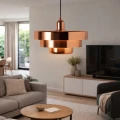 Lampa wisząca Retro Różowe złoto Ø 35cm Abruzzo Tesoro 6.webp