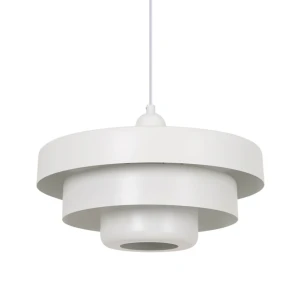 Lampa wisząca Retro Biała Ø 35cm Abruzzo Tesoro