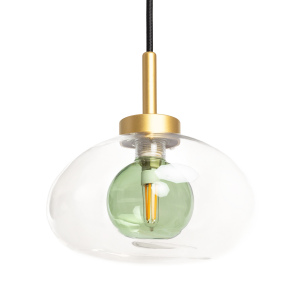 Lampa Wisząca złota szkło 1XG9 Abruzzo Valoro