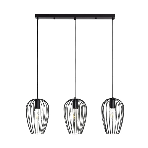 Lampa Wisząca Czarna 3xE27 aluminium Abruzzo Eraldo.webp