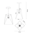 Lampa Wisząca z metalu i szkła E27 Abruzzo Galassia 9.webp