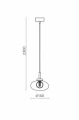 Lampa Wisząca złota szkło 1XG9 Abruzzo Valoro 8.webp