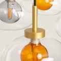 Lampa Wisząca szklana kolorowa 12xG9 Ø60cm Abruzzo Sorello 5.webp