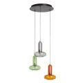 Lampa Wisząca szklana kolorowa 3x5W 3000K Abruzzo Sorello.webp