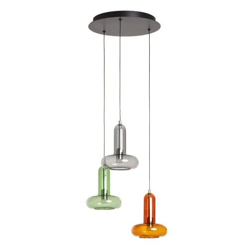 Lampa Wisząca szklana kolorowa 3x5W 3000K Abruzzo Sorello.webp