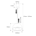 Lampy wisząca Szklana Nowoczesna 9W 2700K Abruzzo Sole 11.webp