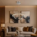 Lampa wisząca 28W chromowana z kwarcem Ø45cm Abruzzo bella 6.webp