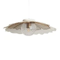 Lampa Wisząca szklana Biała Ø55cm E27 Abruzzo Altario.webp