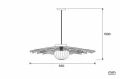 Lampa Wisząca szklana Biała Ø55cm E27 Abruzzo Altario 11.webp