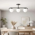 Lampa Sufitowa Milano Czarna mleczne kule 3xE27 Abruzzo Klinto 3.webp