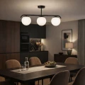 Lampa Sufitowa Milano Czarna mleczne kule 3xE27 Abruzzo Klinto 5.webp