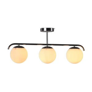 Lampa Sufitowa Milano srebrna mleczne kule 3xE27 Abruzzo Klinto