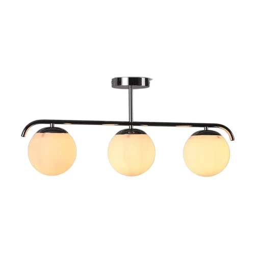 Lampa Sufitowa Milano srebrna mleczne kule 3xE27 Abruzzo Klinto.webp