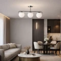 Lampa Sufitowa Milano srebrna mleczne kule 3xE27 Abruzzo Klinto 3.webp