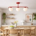 Lampa Sufitowa Milano czerwona mleczne kule 3xE27 Abruzzo Klinto 2.webp