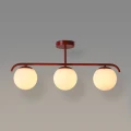 Lampa Sufitowa Milano czerwona mleczne kule 3xE27 Abruzzo Klinto 6.webp