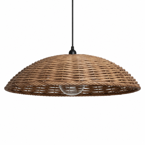 Lampa Wisząca Zewnętrzna E27 z rattanu IP44 Ø60 cm Abruzzo Bellamore.png
