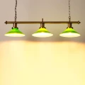 Lampa Wisząca bilardowa 3xE27 Zielone szkło Abruzzo Otto 7.webp