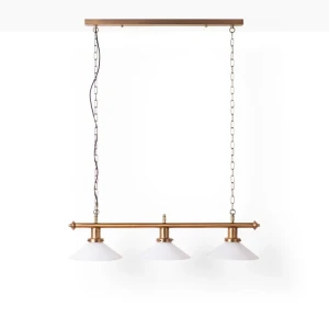 Lampa Wisząca bilardowa 3xE27 Białe szkło Abruzzo Otto
