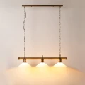 Lampa Wisząca bilardowa 3xE27 Białe szkło Abruzzo Otto 5.webp