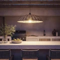 Lampa Wisząca Zewnętrzna E27 z rattanu IP44 Ø60 cm Abruzzo Bellamore 4.webp