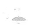 Lampa Wisząca Zewnętrzna E27 z rattanu IP44 Ø60 cm Abruzzo Bellamore 9.webp