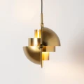 Lampa wisząca designerska E27 nastawna Złota Abruzzo Costa 2.webp