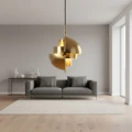 Lampa wisząca designerska E27 nastawna Złota Abruzzo Costa 4.webp
