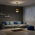 Lampa wisząca designerska E27 nastawna Złota Abruzzo Costa 5.webp