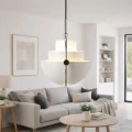 Lampa wisząca designerska E27 nastawna Biała Abruzzo Costa 4.webp