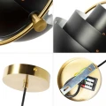 Lampa wisząca designerska E27 nastawna Czarna Abruzzo Costa 9.webp