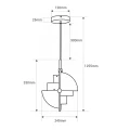 Lampa wisząca designerska E27 nastawna Czarna Abruzzo Costa 10.webp