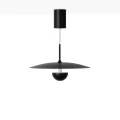 Lampa Wisząca okrągła Czarna ⌀38cm 9W 2700K Abruzzo Lunesso.webp